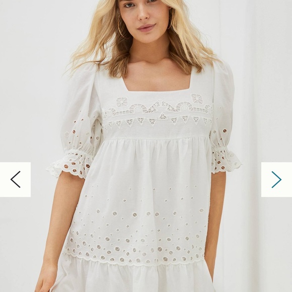 Anthropologie Audrina eyelet dress open back - Picture 10 of 11
